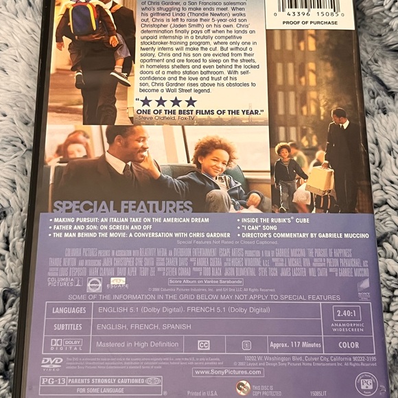 ✨10 for $15✨ The Pursuit of Happyness (DVD, 2006) Will Smith - Picture 3 of 3